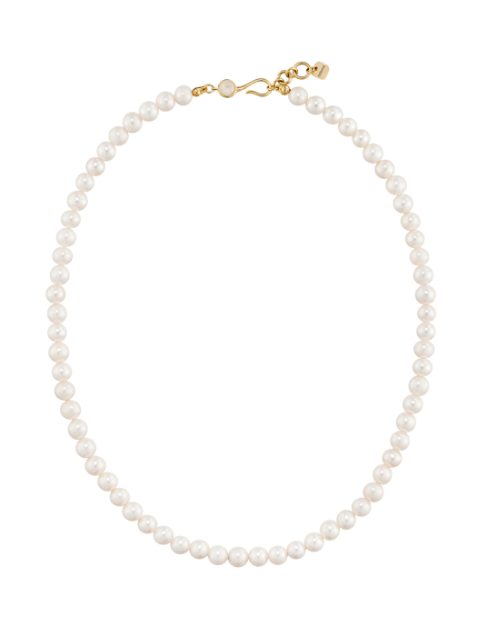 [silver925] Moonstone 6mm Natural Pearl Necklace_NZ1121