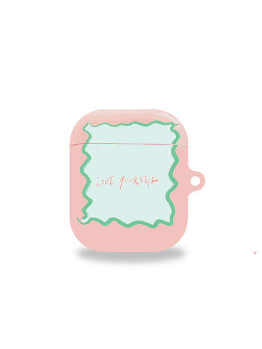AirPods.Buds case _ pink letter