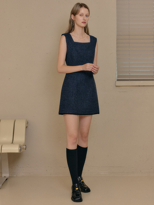 미나 슬리브리스 트위드 드레스 / MINA SLEEVELESS TWEED DRESS_3colors