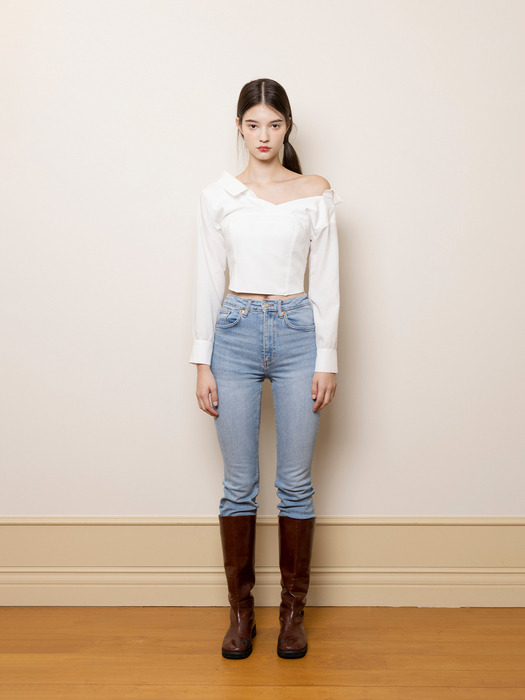 Ines shirts bustier (White)