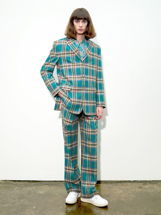 Prince Of Wales-Check Wool Trousers(UNISEX)_UTH-FP21