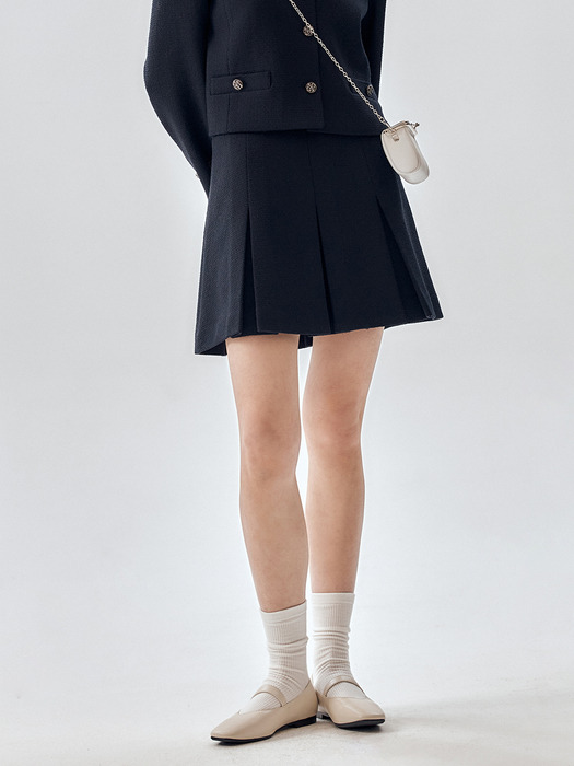 A-line Tweed Mini Skirt