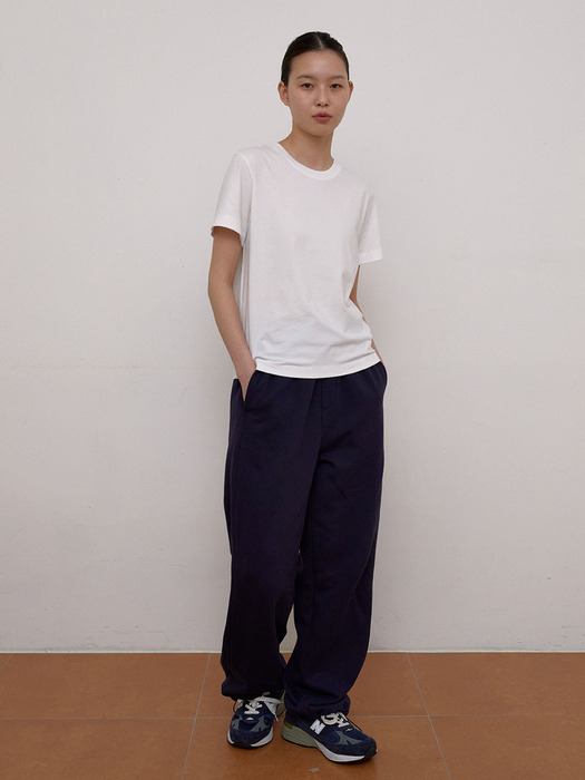 Cotton String Sweat Pants (Navy)