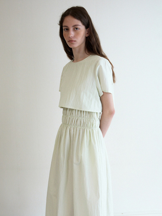 Layered Dress-lightgreen