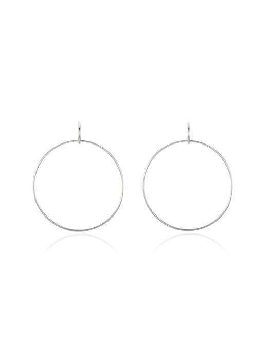 Tow Ring Earring - Silver