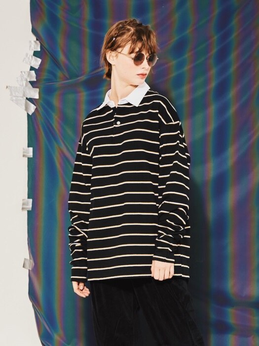 OVERSIZED RUGBY SHIRTS [BLACK]