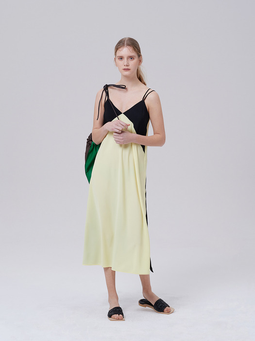 ColorBlock Camisole Dress YELLOW