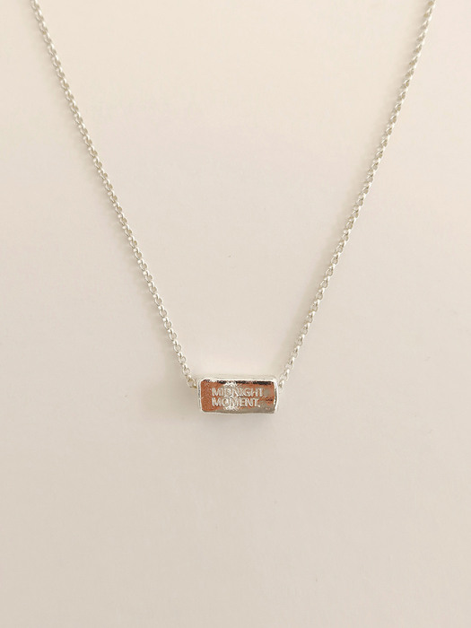 brick necklace - silver