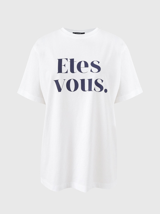 [단독] 화이트 에트부 티셔츠 / WHITE ETES VOUS TSHIRT