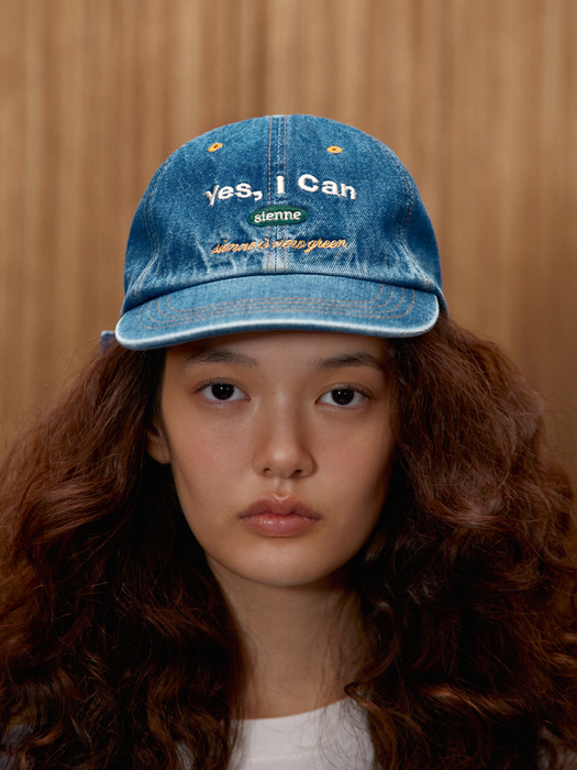 Crown Washed Cotton Ball Cap (Blue)