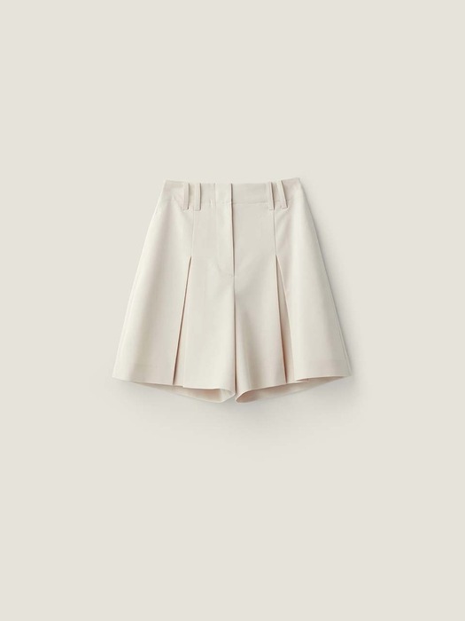 Jane pleats skirt pants -  Vanilla
