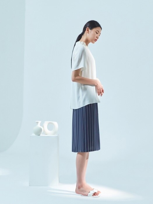summer stripe skirt navy/white