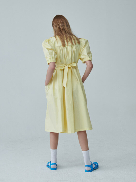 TRIPLE RIBBONS 드레스/라이트 옐로우 