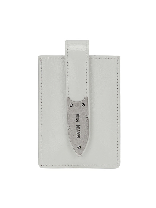 ACCORDION NECKLACE WALLET IN WHITE