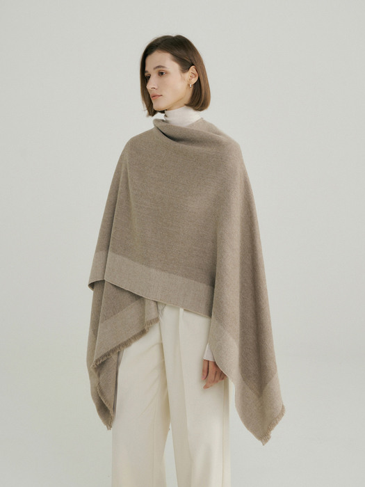 Royal Baby Alpaca Cape - Taupe/Beige