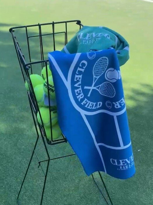 Tennis Sports Waffle Towel_BLUE