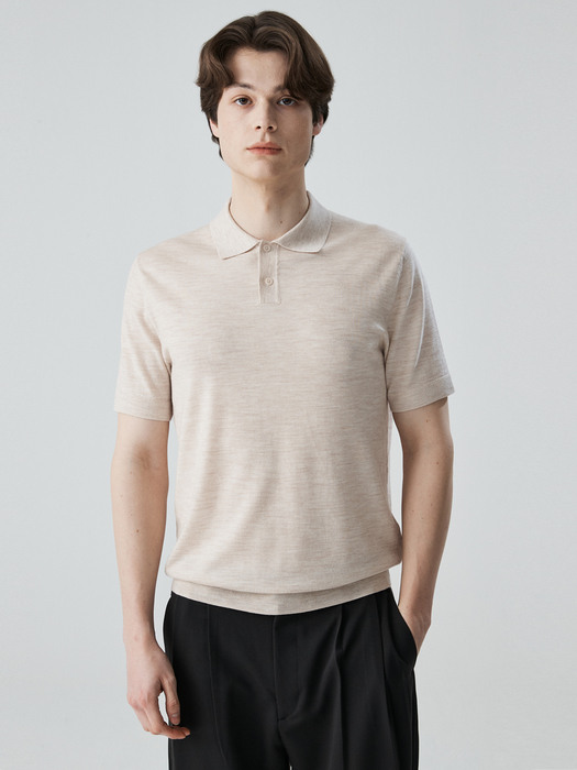 [23SS_2nd] Polo shirts pullover_MELANGE BEIGE(MB)