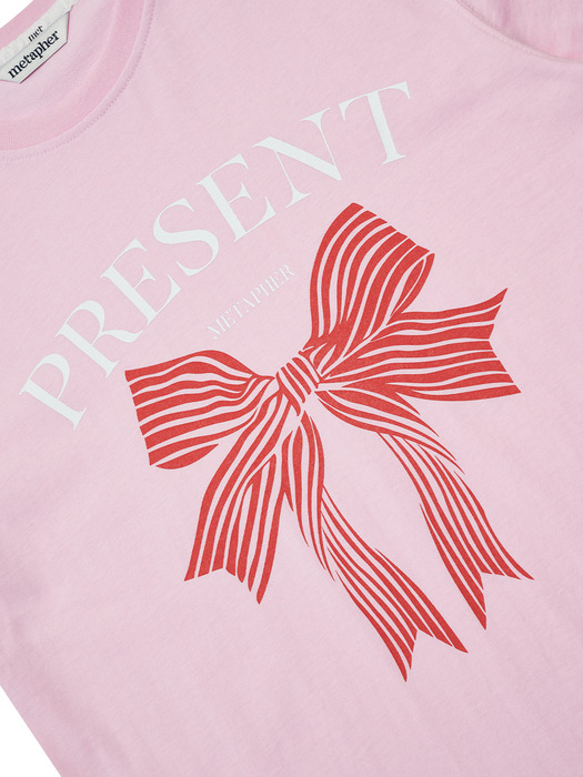 MET present printing t-shirt pink