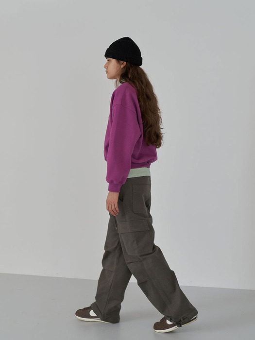 Belted bending cargo pants kaki_woman
