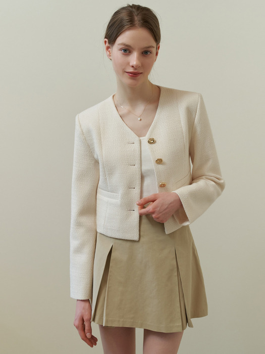 Bonnie v tweed jacket (ivory)