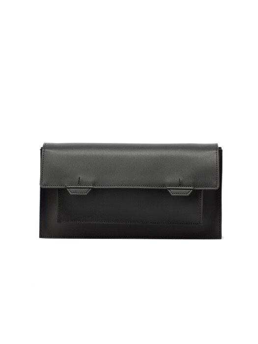 Polygon Womans Clutch[Black]