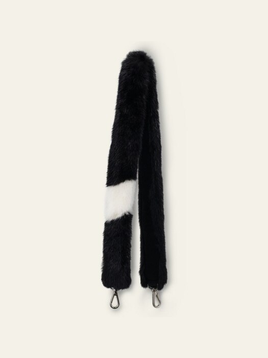 long fur strap_Black