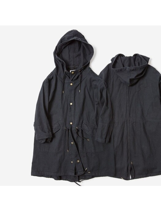 Fishtail Overfit Coat (피쉬테일 오버핏 코트) - Warm Black