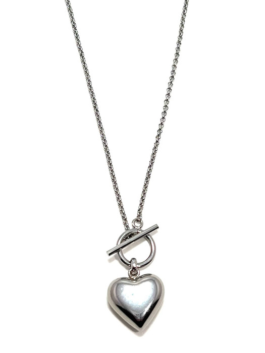 Toggle heart chain necklace