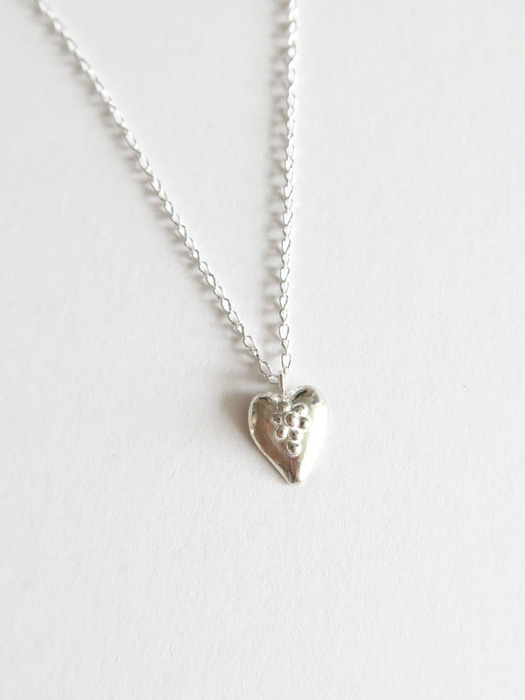 silver 925 Classic grape heart necklace