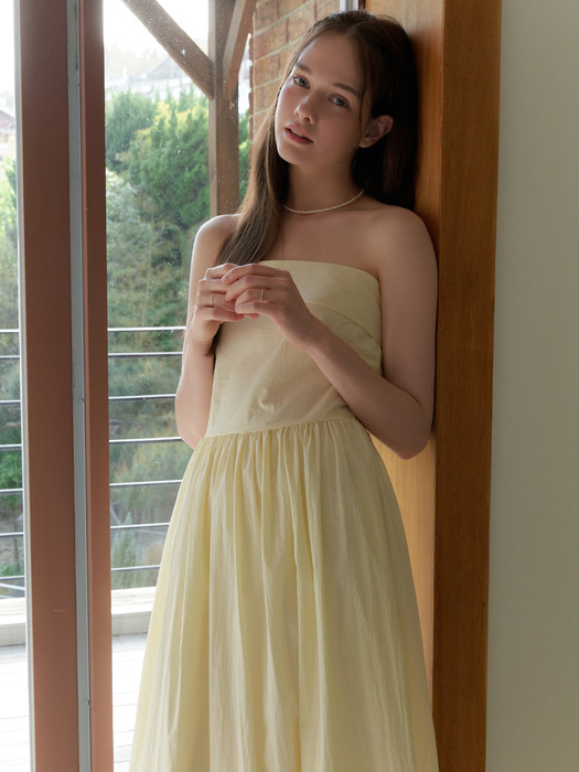 [단독]Doing bustier dress_2way (yellow)
