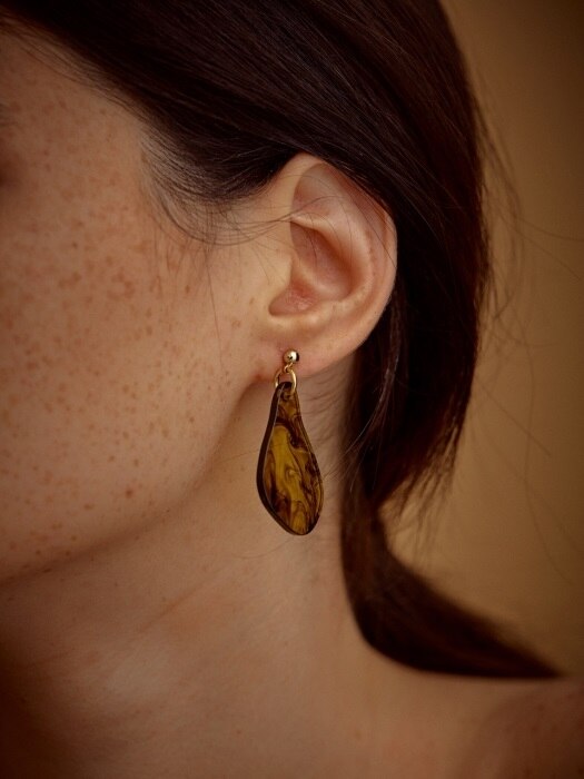 Gold Ball & Leaf Earrings