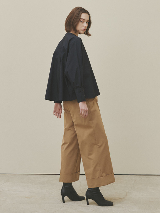 ROLLED-UP WIDE PANTS [2 Color]
