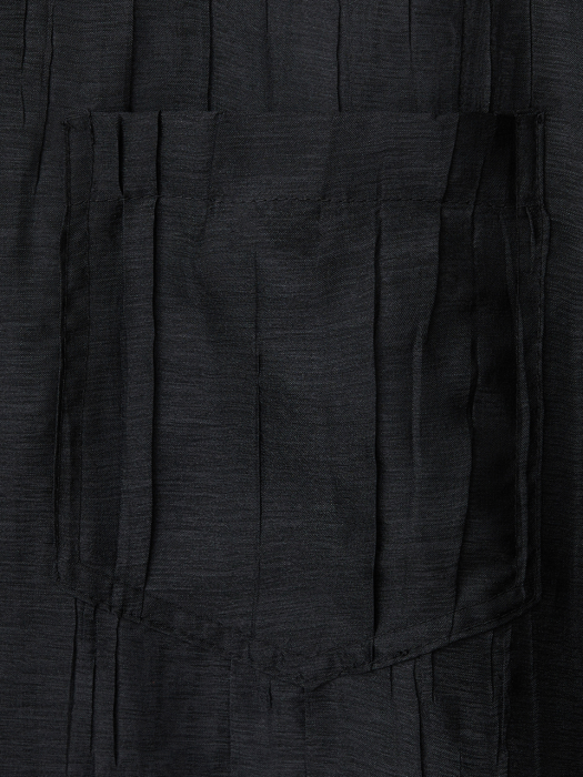 크링클 오간자 셔츠 (블랙)