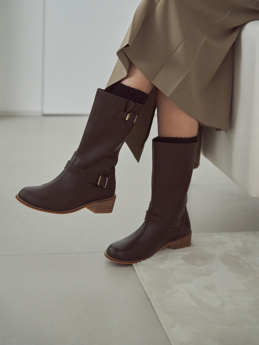 [단독]Buckle Middle Boots (3colors)