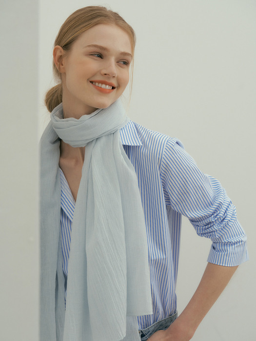 fresh cotton scarf - blue