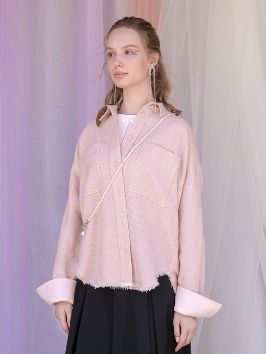 TWEED SHIRTS OUTER-PINK