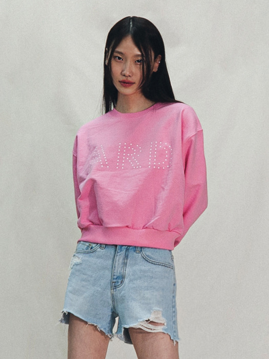 ARD Half Cropped Sweatshirt Pink
