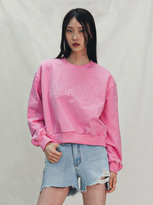 ARD Half Cropped Sweatshirt Pink