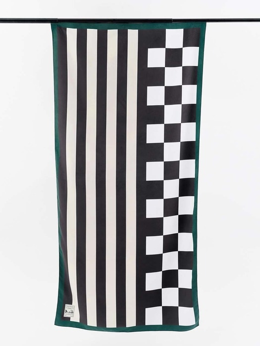 업사이클 비치타올 Shore towel mat -Stripe Checkerboard