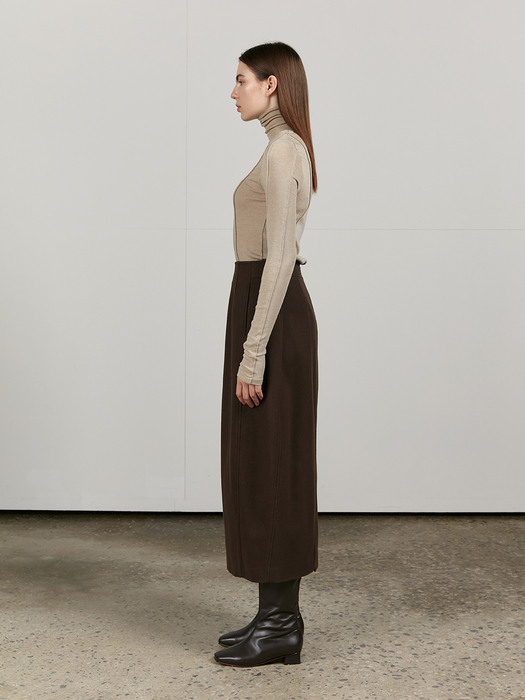TOW COCOON WOOL SKIRT_2 COLOR