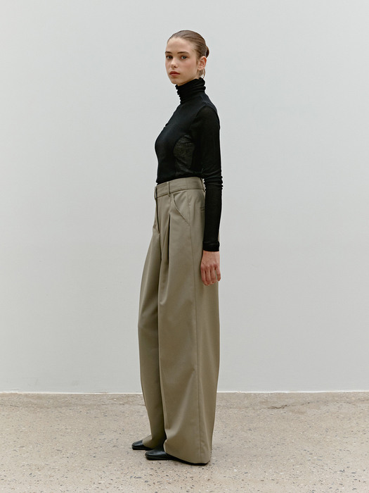 TWF ONE TUCK WIDE PANTS_2COLORS