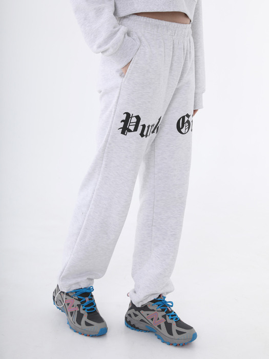 01 0 punk girl jogger pants - LIGHT GREY