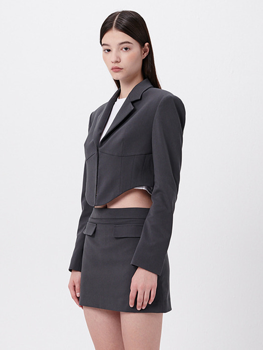 Corset tailored jacket - Grey