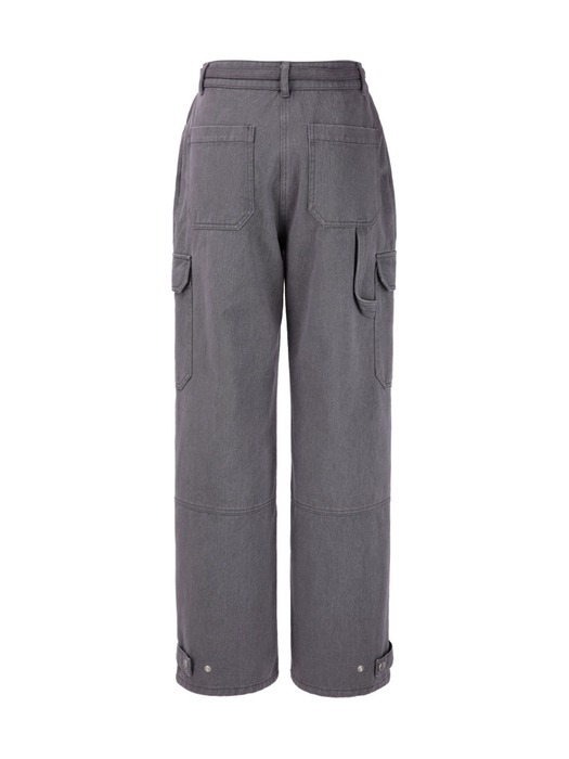 Cotton Cargo Belted Pants Grey (JWPA4E901G3)