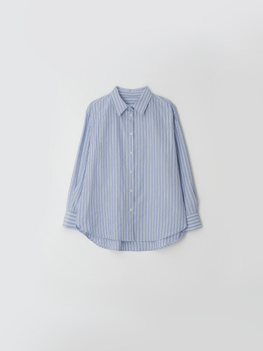 becky stripe shirt - blue