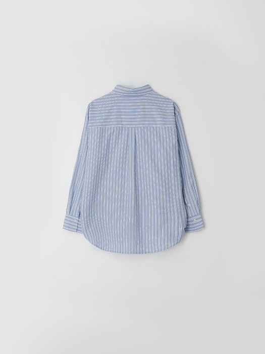 becky stripe shirt - blue