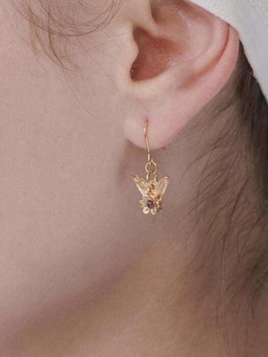 Flower Wing Mini Earring
