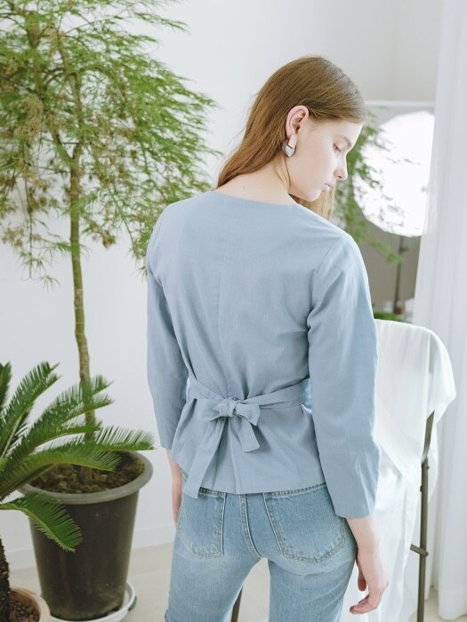 TUTU LINEN BLOUSE MINT