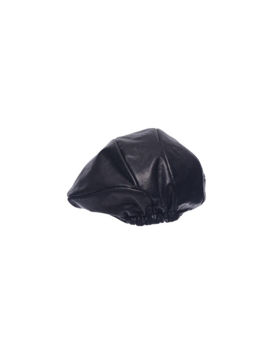 Iconic casquette -Black (Lamb skin)