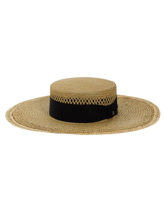 Lady-like wide boater hat